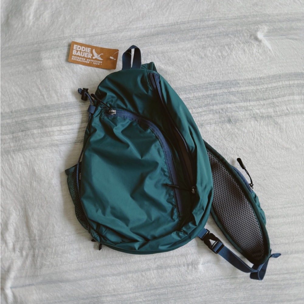 Eddie Bauer Green Sling Backpack